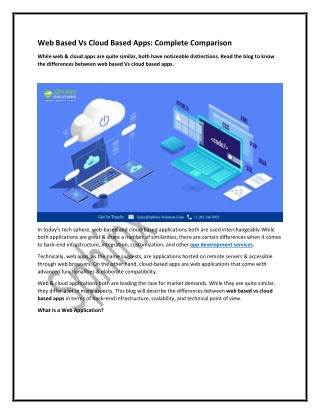 Web Based Vs Cloud Based Apps Complete Comparison