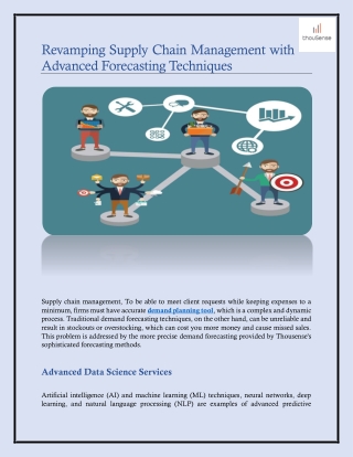 Revamping Supply Chain Management with Advanced Forecasting Techniques