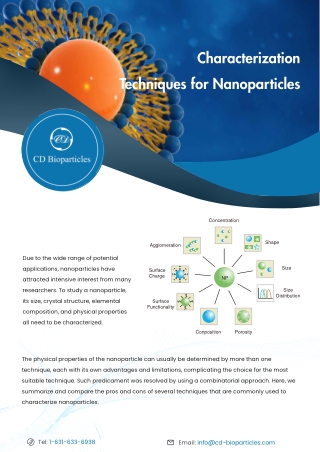 Characterization Techniques for Nanoparticles
