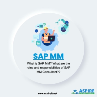 What is SAP MM? What are the roles and responsibilities of SAP MM Consultant?