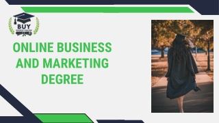 Online Business and Marketing Degree