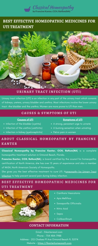 Best Effective Homeopathic Medicines for UTI Treatment