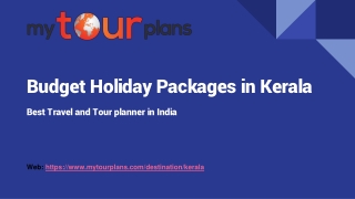 Budget Holiday Packages in Kerala