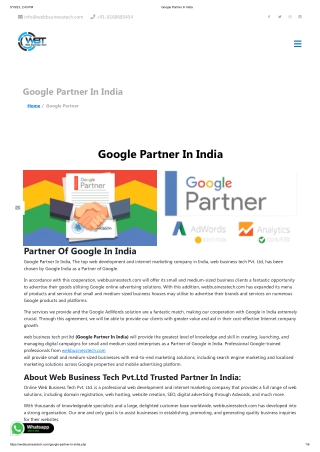 Google Partner In India