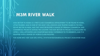 M3M River Walk REAL ESTATE 2