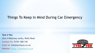 Things To Keep In Mind During Car Emergency