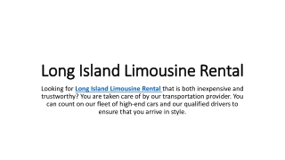 Long Island Limousine Rental
