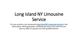 Long Island NY Limousine Service