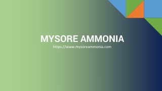 Reliable Anhydrous Ammonia Supplier in India - Mysore Ammonia