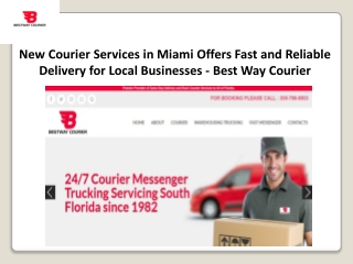 Courier Services in Miami - Best Way Courier