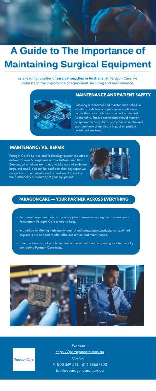 A Guide to The Importance of Maintaining Surgical Equipment