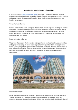 Condos for sale in Barrie - Save Max (1)