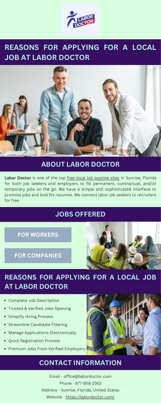 Reasons for Applying for a Local Job at Labor Doctor