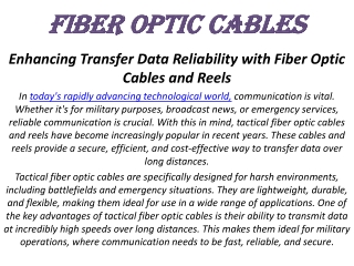 fiber optic cables