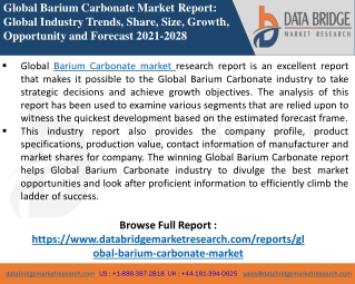 Barium Carbonate Market-Chemical Material