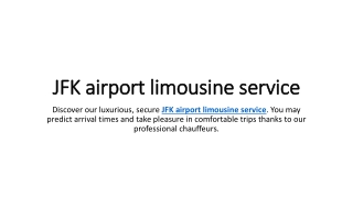 JFK airport limousine service