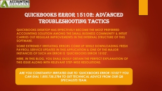 A complete guide about QuickBooks Error 15102