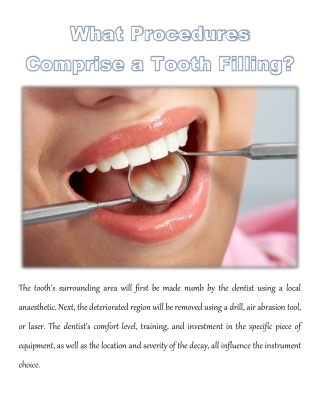 What Procedures Comprise a Tooth Filling?