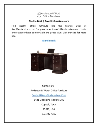 Markle Desk | Awofficefurniture.com