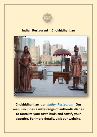 Best Restaurant In Dubai | Chokhidhani.ae