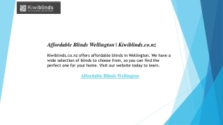 Affordable Blinds Wellington  Kiwiblinds.co.nz