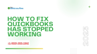 PDF How to fix QuickBooks has stopped working [Free Download]