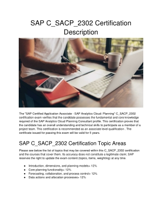SAP C_SACP_2302 Certification Description