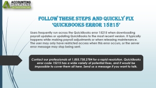 A proper guide to troubleshoot QuickBooks error 15215 Issue