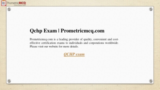 Qchp Exam  Prometricmcq.com