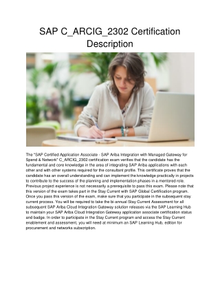 SAP C_ARCIG_2302 Certification Description