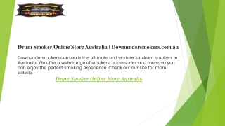 Drum Smoker Online Store Australia  Downundersmokers.com.au