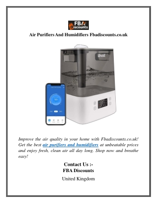 Air Purifiers And Humidifiers Fbadiscounts.co.uk