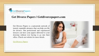 Get Divorce Papers | Getdivorcepapers.com