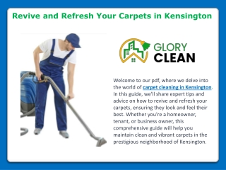 Revive and Refresh Your Carpets in Kensington