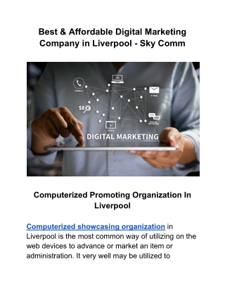 Best & Affordable Digital Marketing Company in Liverpool - Sky Comm