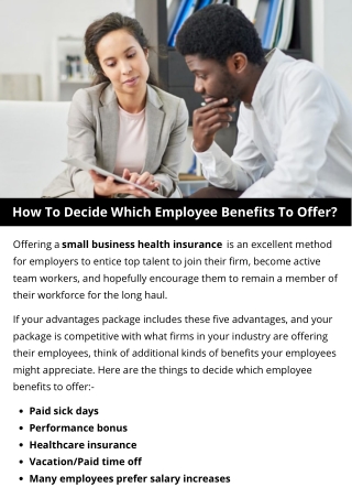 How To Decide Which Employee Benefits To Offer