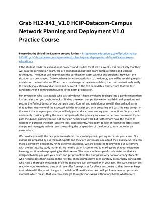 H12-841_V1.0 HCIP-Datacom-Campus Network Planning and Deployment V1.0