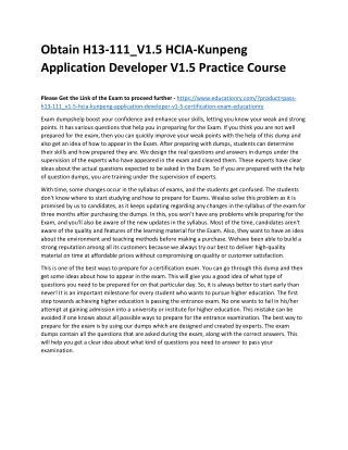H13-111_V1.5 HCIA-Kunpeng Application Developer V1.5