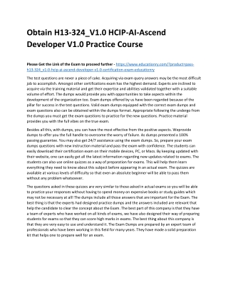 H13-324_V1.0 HCIP-AI-Ascend Developer V1.0
