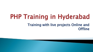 PHP Training in Hyderabad