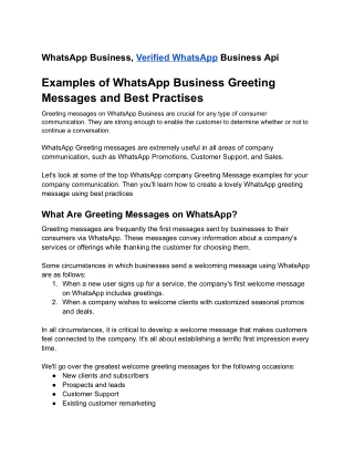 WhatsApp For Business | Facilitate your business with WhatsApp Business APIs