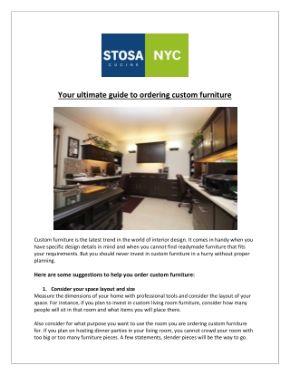 Stosa Cucine New York - Ultimate Guide For Custom Furniture