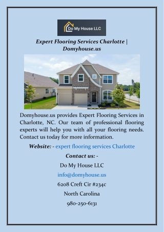Expert Flooring Services Charlotte  Domyhouse.us