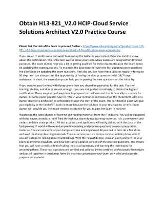 H13-821_V2.0 HCIP-Cloud Service Solutions Architect V2.0