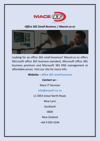 Office 365 Small Business  Maceit.co.nz