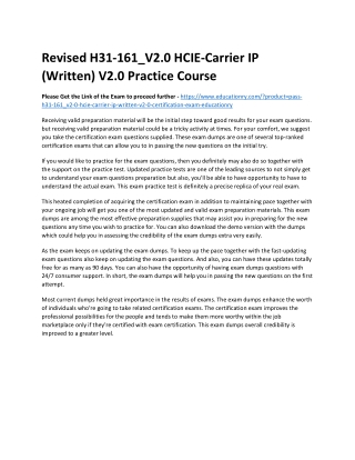 H31-161_V2.0 HCIE-Carrier IP (Written) V2.0