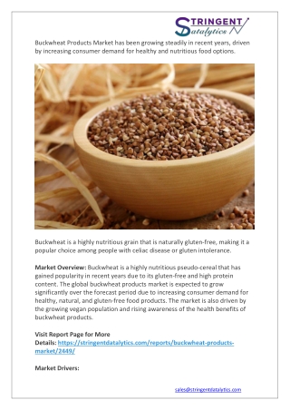 Buckwheat Products Market