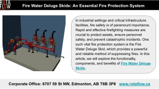 Fire Water Deluge Skids_ An Essential Fire Protection System