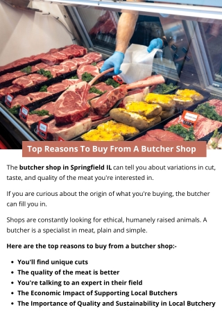 Top Reasons To Buy From A Butcher Shop