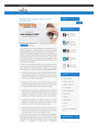 Lasik Surgery in Delhi